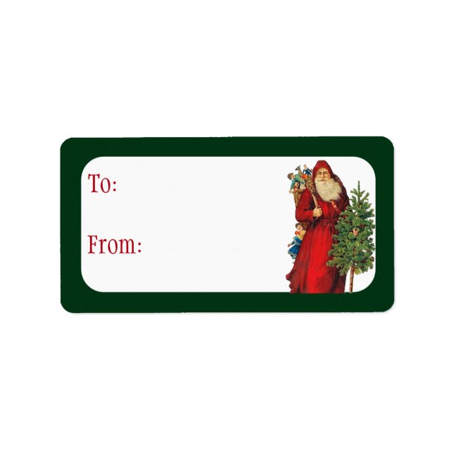 Vintage Santa Label (Front)