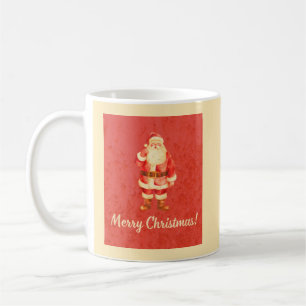 Vintage Santa Merry Christmas Coffee Mug