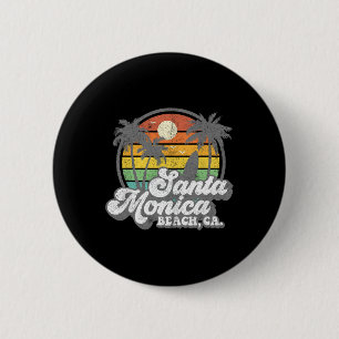 Vintage Santa Monica Beach California Surf Surfing 2 Inch Round Button