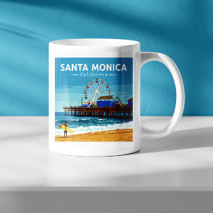 Vintage Santa Monica California Coffee Mug