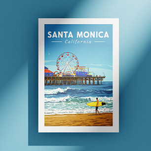  Vintage Santa Monica California Postcard