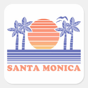 Vintage Santa Monica Square Sticker
