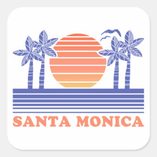 Vintage Santa Monica Square Sticker