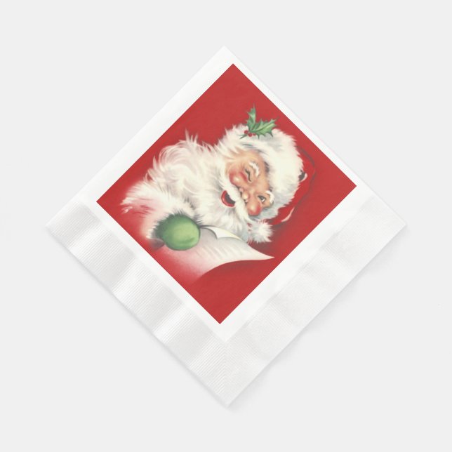 Vintage Santa Napkin (Corner)