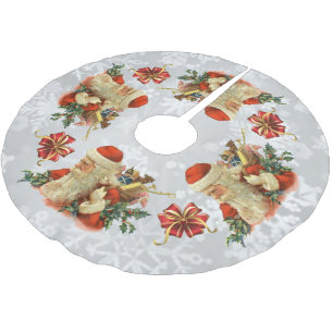 vintage santa or st nick tree skirt
