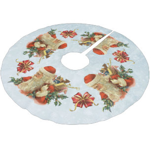 vintage santa or st nick tree skirt