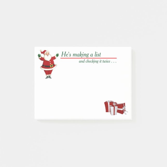 Vintage Santa Post-it Notes (Front)