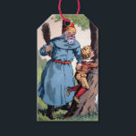 Vintage Santa Punishing Child Gift Tags<br><div class="desc">Vintage creepy bad Santa gift tags.</div>