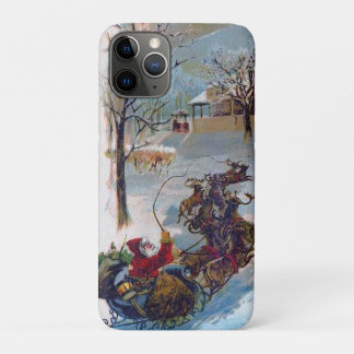 Vintage Santa Sleigh Christmas iPhone 11 Pro Case