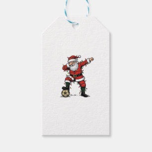 Vintage Santa Soccer Christmas Sports Shirt_1 Gift Tags