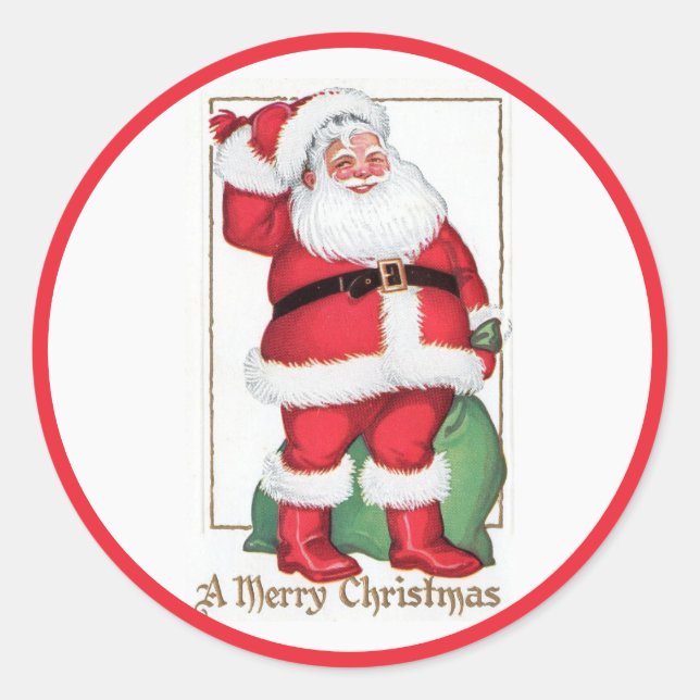 Vintage Santa Stickers  (Front)
