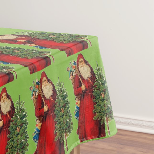 Vintage Santa Tablecloth (In Situ)