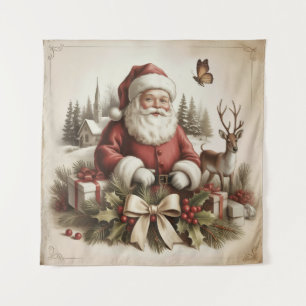 Vintage Santa Tapestry