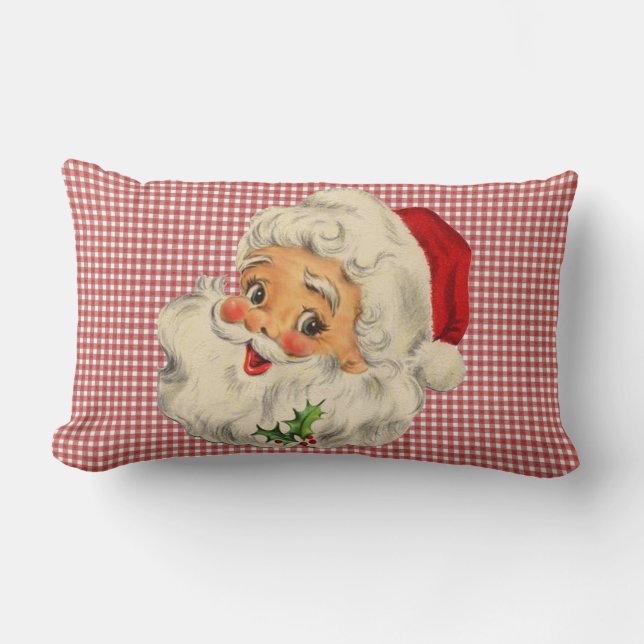 vintage santa throw pillow (Front)