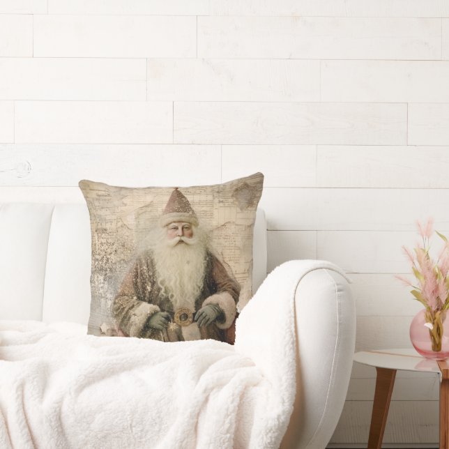 Vintage Santa Throw Pillow (Couch)