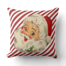 vintage santa throw pillow
