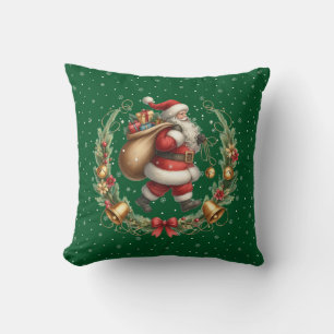 Vintage Santa Throw Pillow