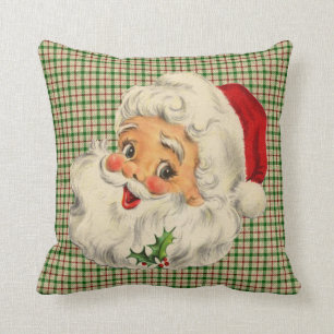 vintage santa throw pillow