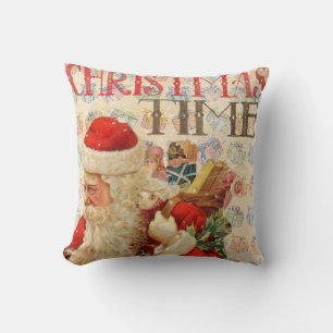Vintage Santa Throw Pillow