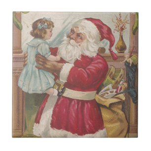 Vintage Santa Tile