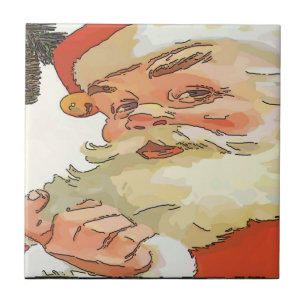 Vintage Santa Tiles