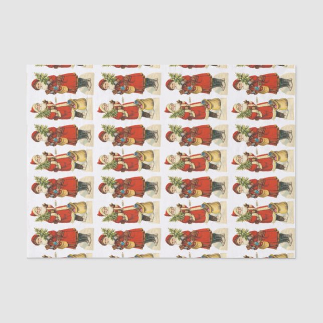 Vintage Santa Tissue Paper (Front)