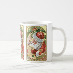 Vintage Santa with List Coffee Mug