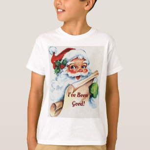 Vintage Santa With List T-Shirt