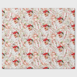 Vintage Santa Wrapping Paper