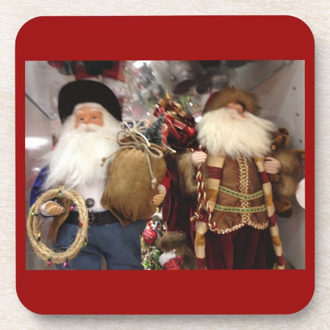VINTAGE SANTAS CHRISTMAS COASTER (Front)