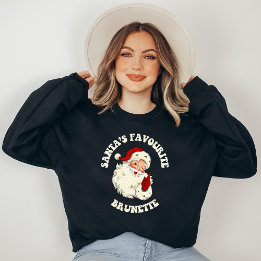 Vintage Santa's Favorite Brunette Sweatshirt