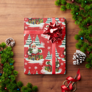 Vintage Santa's Sackful of Cheer Wrapping Paper