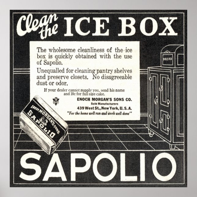 Vintage Sapolio Soap Ad from 1924 Poster (Front)