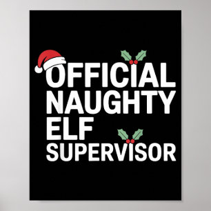 Vintage Sarcastic Hr Supervisor Christmas Matching Poster