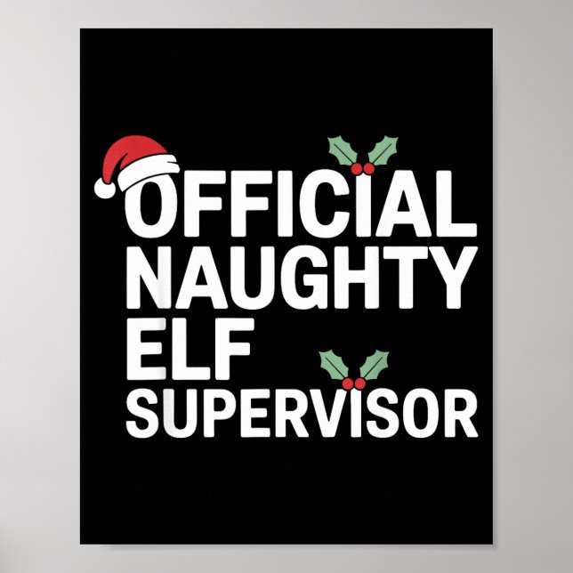Vintage Sarcastic Hr Supervisor Christmas Matching Poster (Front)