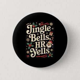 Vintage Sarcastic Retro Hr Violation Christmas Off 2 Inch Round Button