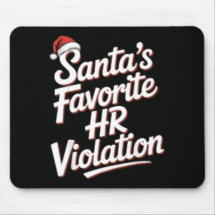 Vintage Sarcastic Retro Hr Violation Christmas Off Mouse Pad