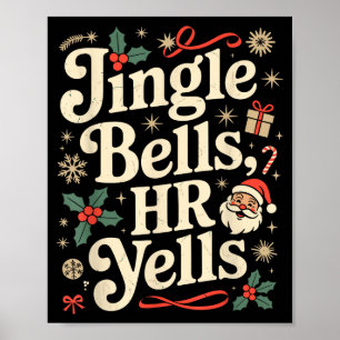 Vintage Sarcastic Retro Hr Violation Christmas Off Poster