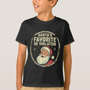 Vintage Sarcastic Retro Hr Violation Christmas Off T-Shirt
