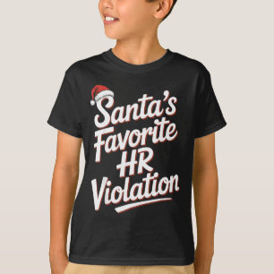 Vintage Sarcastic Retro Hr Violation Christmas Off T-Shirt