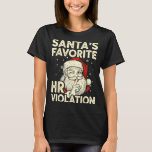 Vintage Sarcastic Retro Hr Violation Christmas Off T-Shirt