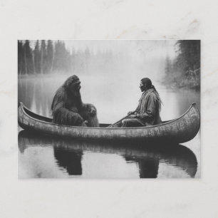 Vintage Sasquatch Bigfoot Native Postcard