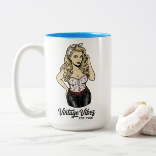 Vintage Sass, No Apologies Two-Tone Coffee Mug