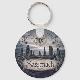 Vintage Sassenach Scottish Highland Romance Keychain