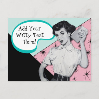 Vintage Sassy Secretary Postcard