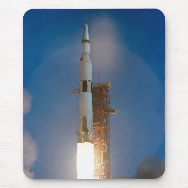 Vintage Saturn V Apollo 11 Launch Mouse Pad (Front)