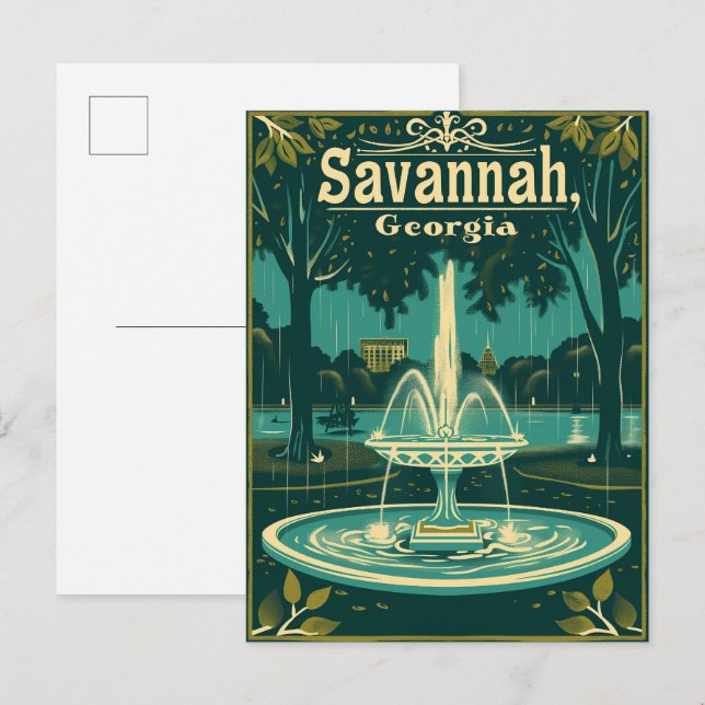 Vintage Savannah  Postcard (Front/Back)