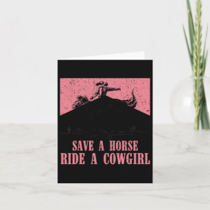 Vintage Save A Horse Ride A Cowgirl2 Card
