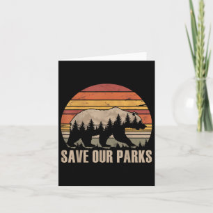 Vintage Save Our National Parks Protect Retro Hiki Card