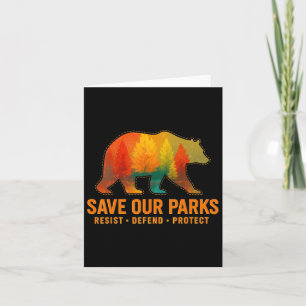 Vintage Save Our Parks Resist National Park Protec Card